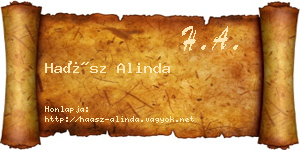 Haász Alinda névjegykártya